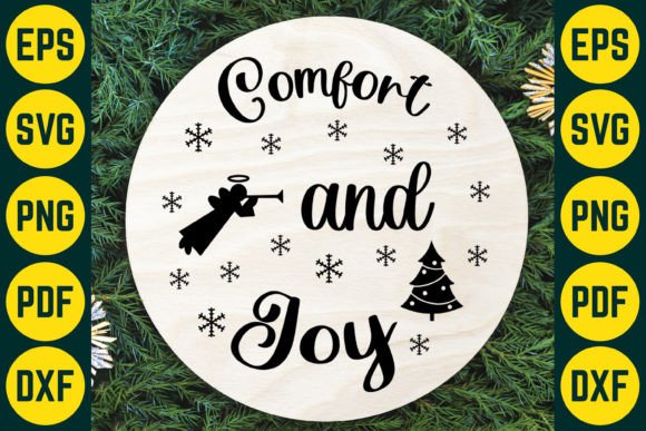 Comfort and Joy Ornaments SVG Design: Graphics for Crafts
