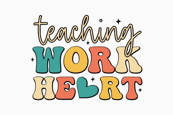 Teaching Work Heart Retro Teacher SVG Graphics and Crafts Review