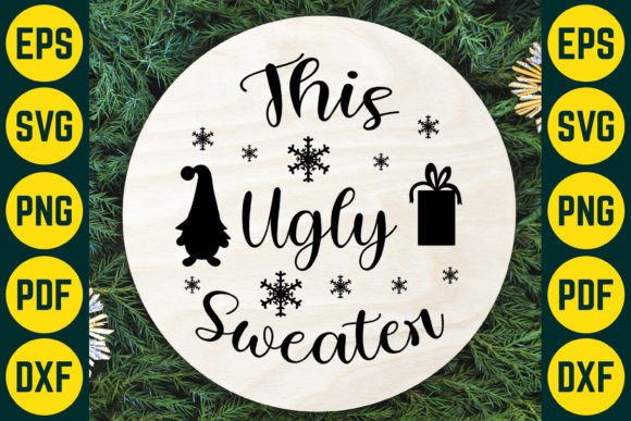 This Ugly Sweater Christmas Ornaments Graphics and Crafts