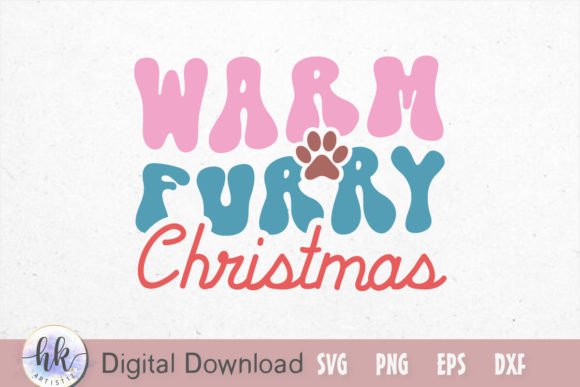 Warm Furry Christmas Funny Graphics for Crafts